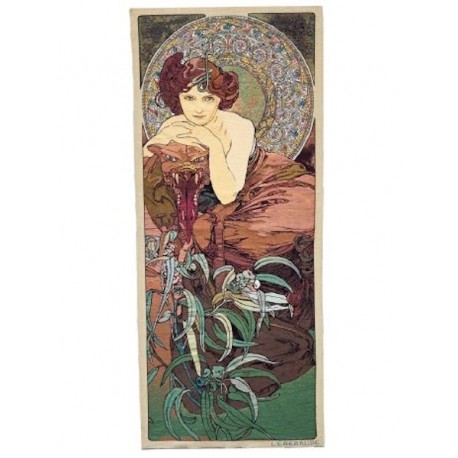 Emeraude - tapisserie Mucha