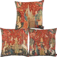 Coussins Dame à la Licorne, lot de 3