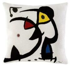 Coussin Miro - Deux personnages hantés par un oiseau