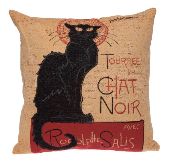 Le chat Noir plaid et coussin