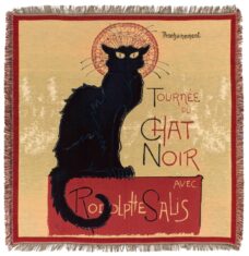 Le chat Noir plaid et coussin