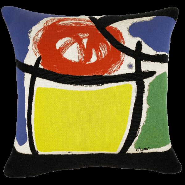 Coussin d'extérieur, "femme, oiseau"